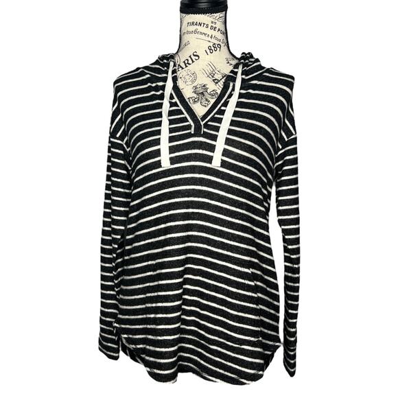 Market & Spruce (XS) Kallon Brushed Knit Striped Hooded Sweatshirt - Stitch Fix - Picture 1 of 15